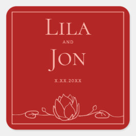 Lotus Personalisiert Wedding Stickers