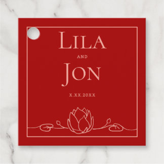 Lotus Personalisierte Gastgeschenk Hochzeit Tags Geschenkanhänger
