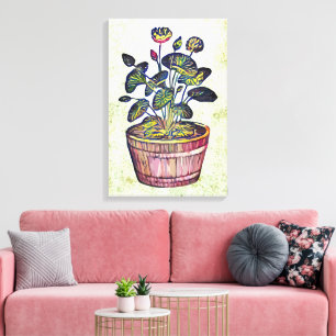 Lotus Pflanze Leinwanddruck