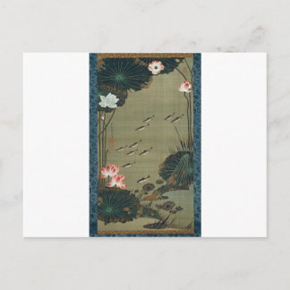 Lotus Pond and Fish by Ito Jakuchu Postkarte