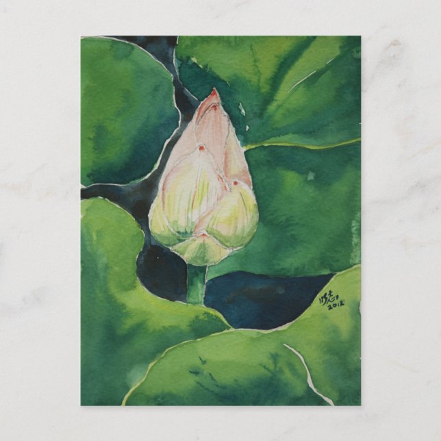 Lotus Postkarte (Vorderseite)