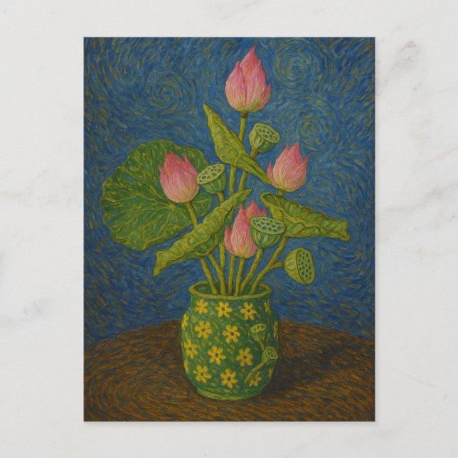Lotus Postkarte (Vorderseite)