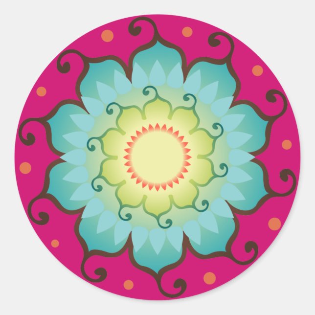 Lotus Radiant Stickers (Vorderseite)