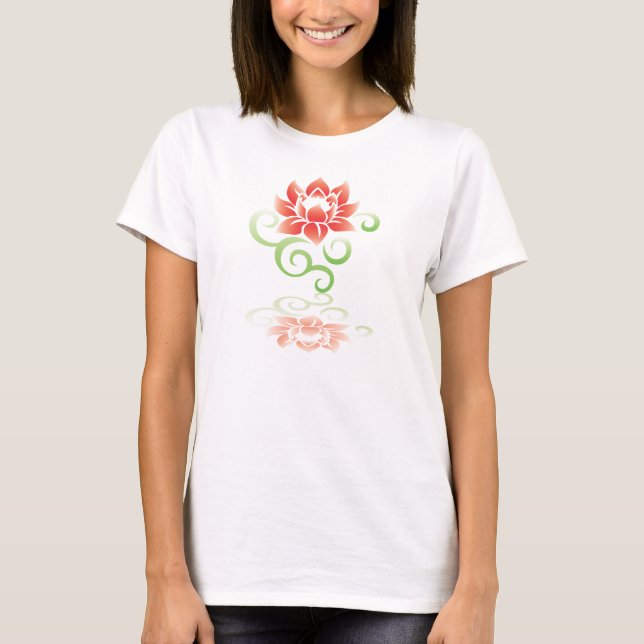 Lotus-Reflexion T-Shirt (Vorderseite)