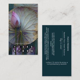 Lotus Reverie Lotus-Blumendesign Visitenkarte