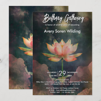 Lotus Rising | Sanftes Aquarell-Design Einladung