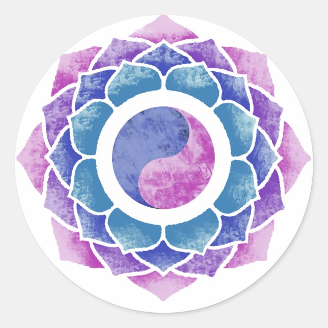 Lotus Runder Aufkleber (Vorderseite)