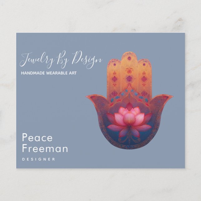 Lotus-Segen | Hamsa-Hand Flyer (Hinten)