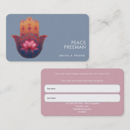 Lotus-Segen | Hamsa-Hand Visitenkarte