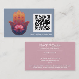 Lotus-Segen | Hamsa-Hand Visitenkarte