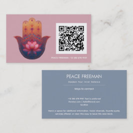 Lotus-Segen | Hamsa-Hand Visitenkarte