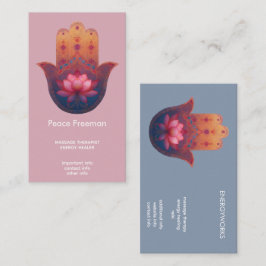 Lotus-Segen | Hamsa-Hand Visitenkarte