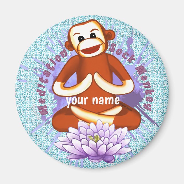 Lotus Sock Monkey Magnet (Vorne)