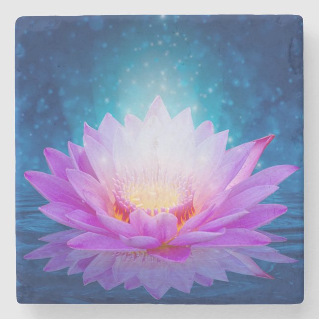 Lotus Steinuntersetzer (Vorderseite)