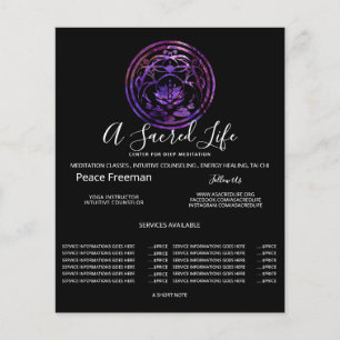 Lotus-Stille   Lila Mandala-Design Flyer