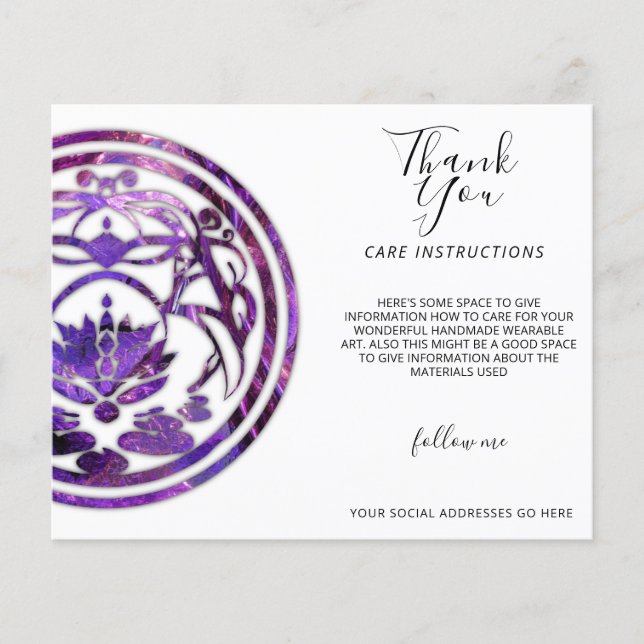 Lotus-Stille | Lila Mandala-Design Flyer (Vorne)