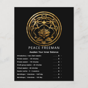 Lotus-Stillness   Goldenes Mandala-Design Flyer