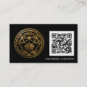 Lotus-Stillness Goldenes Mandala-Design Visitenkarte