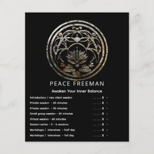 Lotus-Stillness   Silber-Mandala-Design Flyer