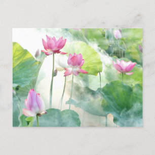 Lotus Summer, ätherisches Foto, Postkarte