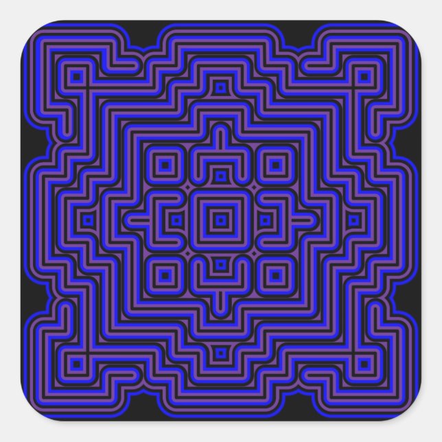 Lotus Tile Quadratischer Aufkleber (Vorderseite)