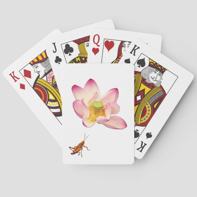 Lotus und Grasshopper Spielkarten (Rückseite)