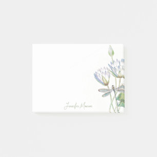 Lotus und Libelle personalisiert Post-it Klebezettel