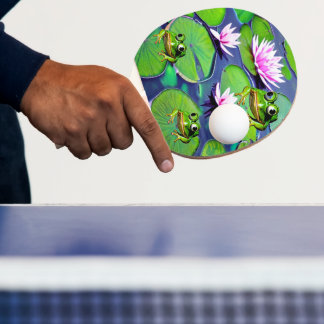 Lotus- und Lily-Pad-Frösche Tischtennis Schläger