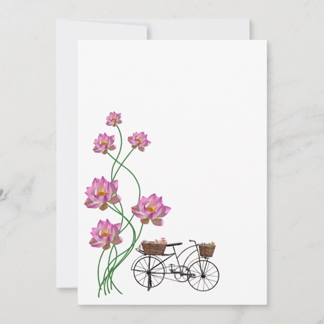 Lotus und Zyklus Einladung (Vorderseite)