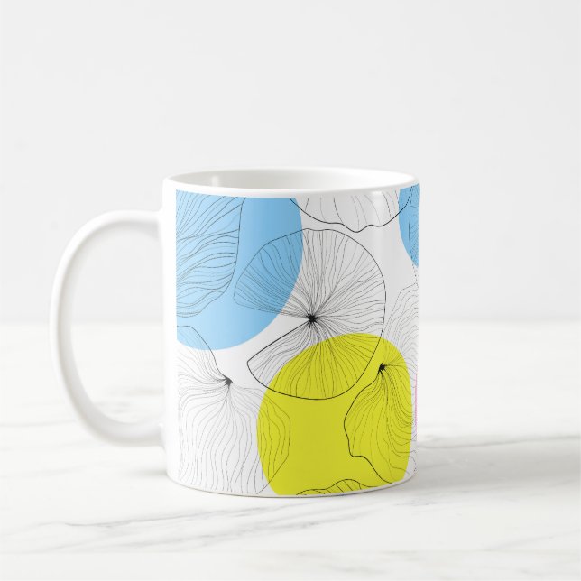 Lotus Verlasse farbenfrohe Flecken Muster Kaffeetasse (Links)