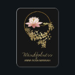 *~* Lotus Water Lilie Yoga Mindfulful Glitzer Visitenkarte<br><div class="desc">Energetisch verbesserte Imitate Gold Foil und Gold Glitzer mit einem rosa Lotus - Wasserlilie. * Yoga Mindfulness Meditation Lotus Gold Glitzer Business CARDS Design.* Dieses feminine Design ist auf einem schwarzen Hintergrund auf der Vorderseite und einem weißen Hintergrund auf der Rückseite und beinhaltet einen Lotus, Blatt und einen goldenen Rahmen....</div>