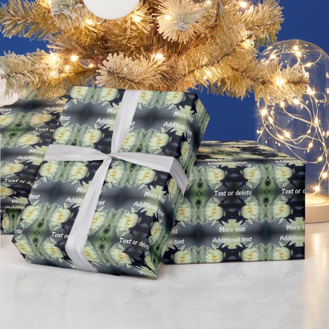 Lotus Water Lily Blume Abstrakt Personalisiert Geschenkpapier (Feiertage)