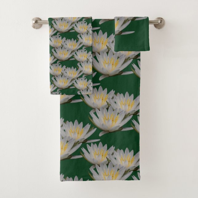 Lotus Water Lily Blume  Badhandtuch Set (Insitu)