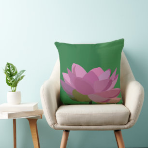 Lotus Water Lily Pink Blume Kissen