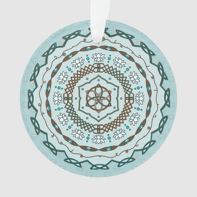 Lotus Weave Acrylic Ornament (Vorderseite)