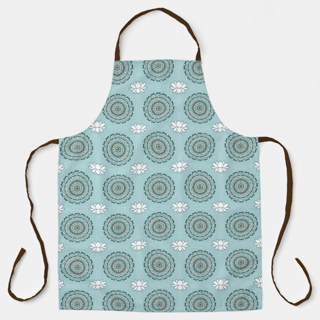 Lotus Weave All-over-Print-Schürze Schürze (Vorderseite)
