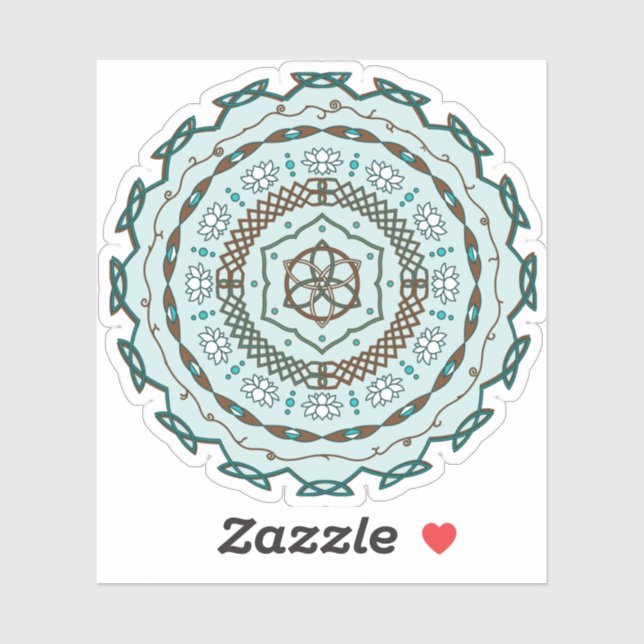 Lotus Weave Contour Sticker (Blatt)