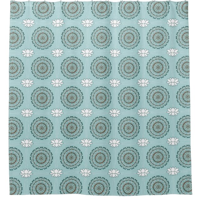 Lotus Weave Duschvorhang (Vorderseite)