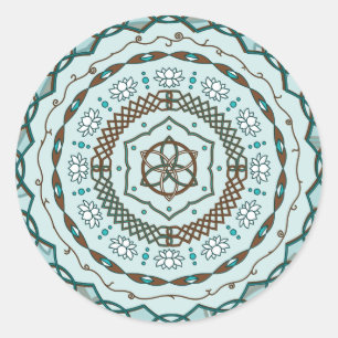 Lotus-Webart-Aufkleber Runder Aufkleber