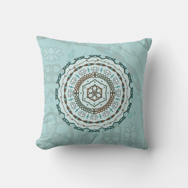 Lotus-Webart-Kissen Kissen (Vorderseite)