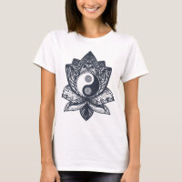 Lotus Yin Yang T - Shirt, Women Yoga