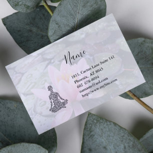 Lotus Yoga Business Card Visitenkarte