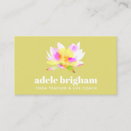 Lotus-Yoga-Lehrer für Wasserfarbe und Lebensbeglei Visitenkarte