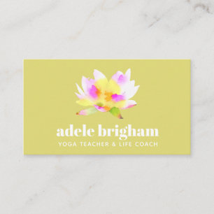 Lotus-Yoga-Lehrer für Wasserfarbe und Lebensbeglei Visitenkarte