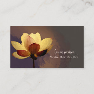 Lotus-Yoga-Lehrer Meditation Zen Vintage Visitenkarte