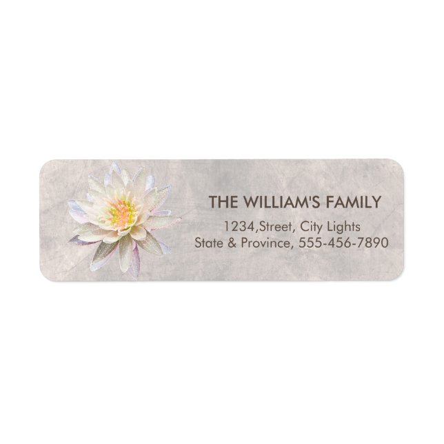 Lotus Yoga Mediation Floral Return Labels (Vorne)