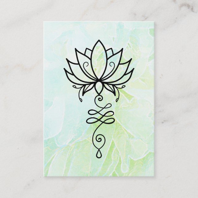 *~* Lotus Yoga Nirvana Heilige Geometrie Visitenkarte (Vorderseite)