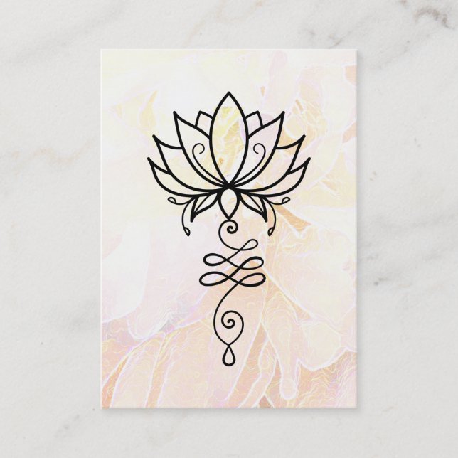 *~* Lotus Yoga Peony Nirvana Sacred Geometry  Visitenkarte (Vorderseite)