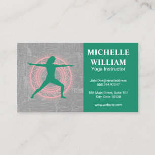 Lotus Yoga-Pose Instructor Business Card Visitenkarte