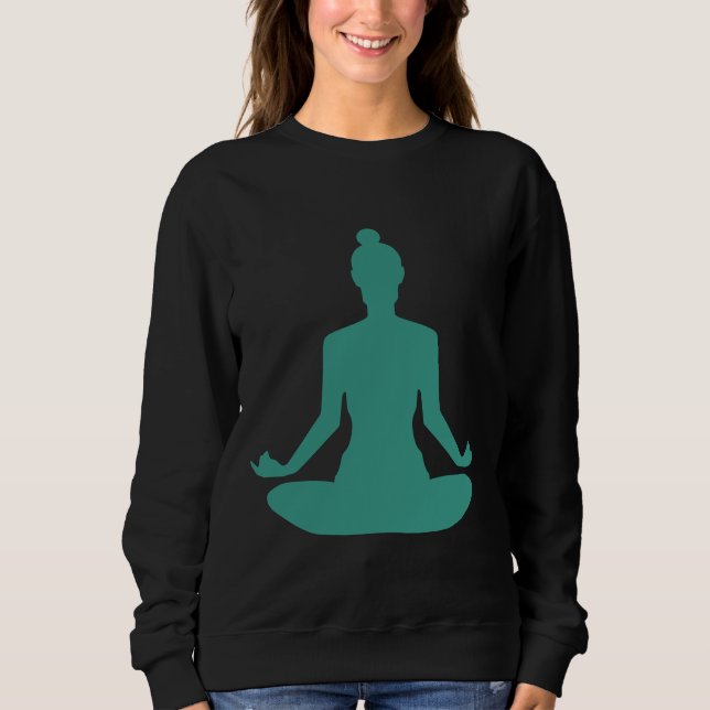 Lotus Yoga Position Vector Sweatshirt (Vorderseite)